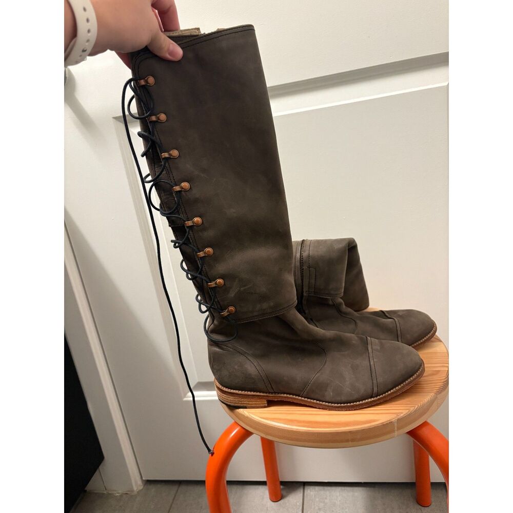 Anthropologie J Shoes "Countess" Leather Knee-High Boots